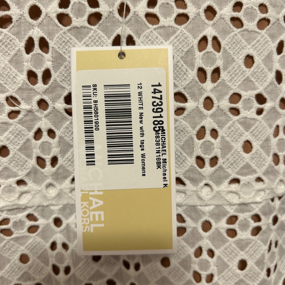 MICHAEL KORS EYELET MINI DRESS NWT Size 12 - Picture 5 of 6